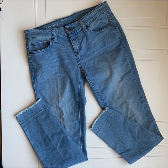 Vineyard Vines Denim - Vineyard Vines Furling Wash Raw Hem Skinny Denim Jeans Size 4